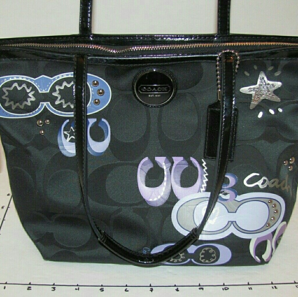 Coach Poppy Applique Tote  f17587